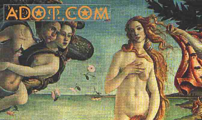 entrance to the big adot.com circus; image of the Birth of Venus by Sandro Botticelli