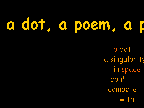 index2 - a dot, a poem, a page in space; poetry by Adot Webb