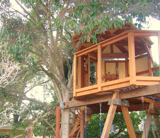 Tree yurt treehouse, view 6