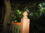 custom carved treehouse post finial